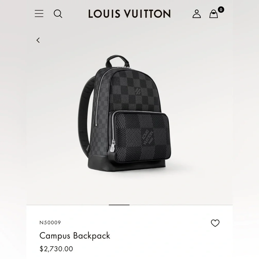 Louis Vuitton Black Damier Graphite Canvas Backpack